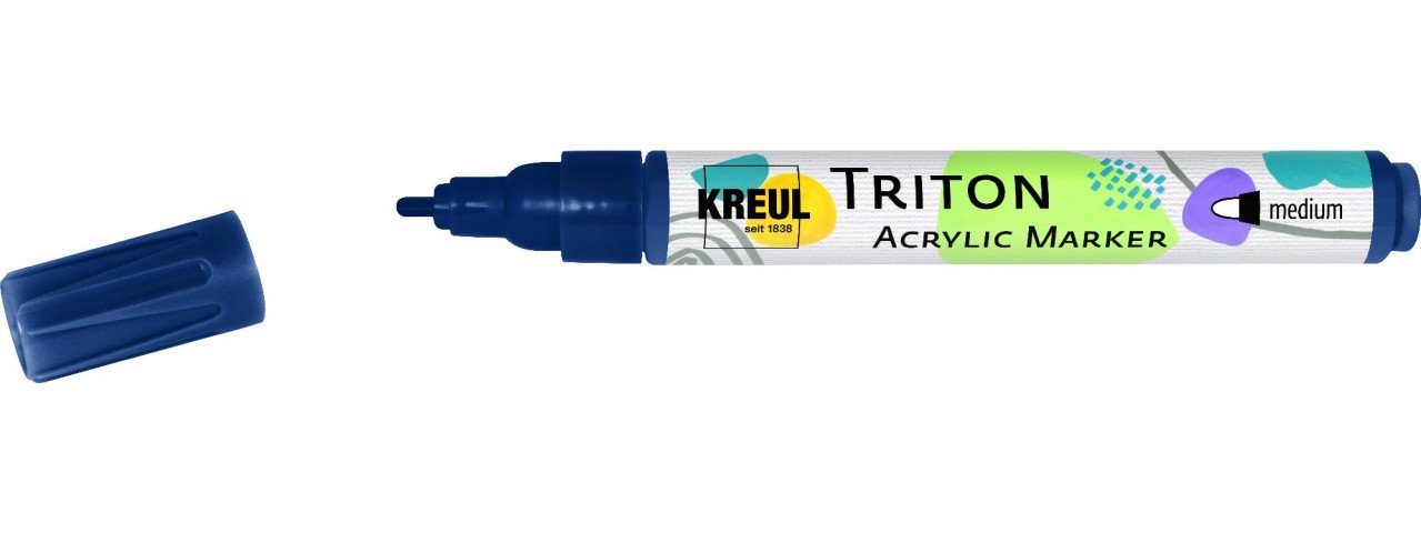 Kreul Flachpinsel Kreul Triton Acrylic Marker medium dunkelblau von Kreul