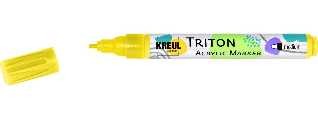 Kreul Flachpinsel Kreul Triton Acrylic Marker medium echtgelb hell von Kreul