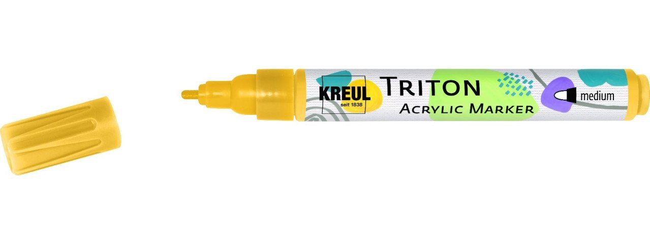 Kreul Flachpinsel Kreul Triton Acrylic Marker medium maisgelb von Kreul