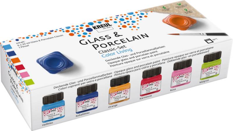 Kreul Glas-und Porzellanfarbe Classic Set Color Living 6 x 20 ml von Kreul
