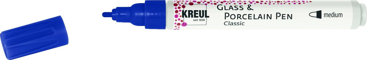 Kreul Glass & Porcelain Pen Classic royalblau, 2-4 mm von Kreul