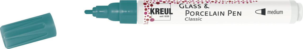 Kreul Glass & Porcelain Pen Classic türkis, 2-4 mm von Kreul