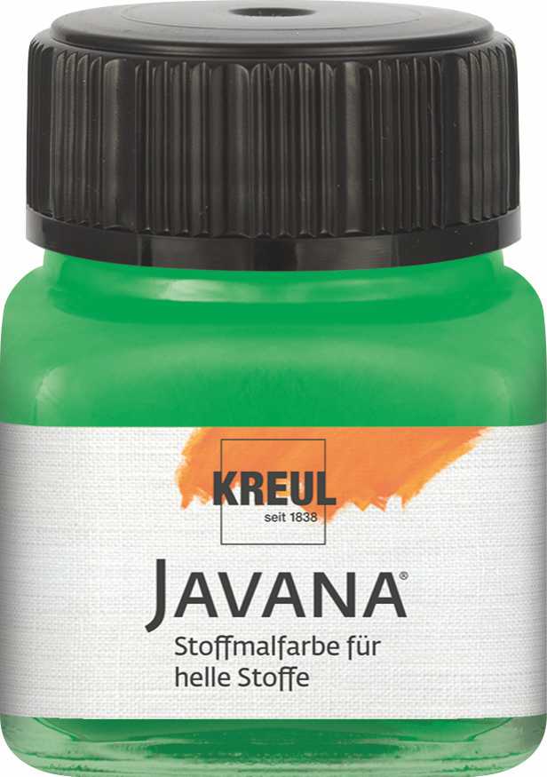 Kreul Javana Stoffmalfarbe für helle Stoffe brillantgrün 20 ml von Kreul