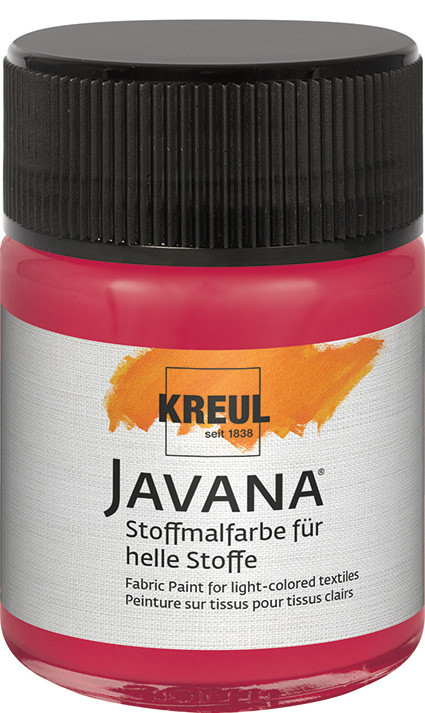 Kreul Javana Stoffmalfarbe für helle Stoffe rubinrot 50 ml von Kreul