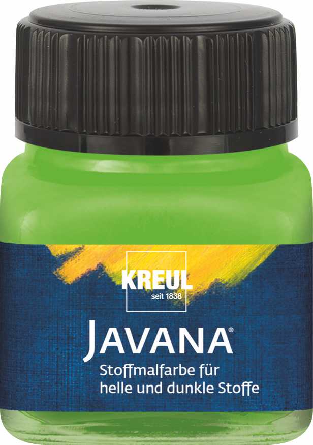 Kreul Javana Stoffmalfarbe für helle und dunkle Stoffe blattgrün 20 ml von Kreul