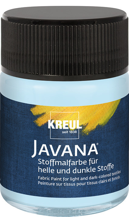 Kreul Javana Stoffmalfarbe für helle und dunkle Stoffe eisblau 50 ml von Kreul