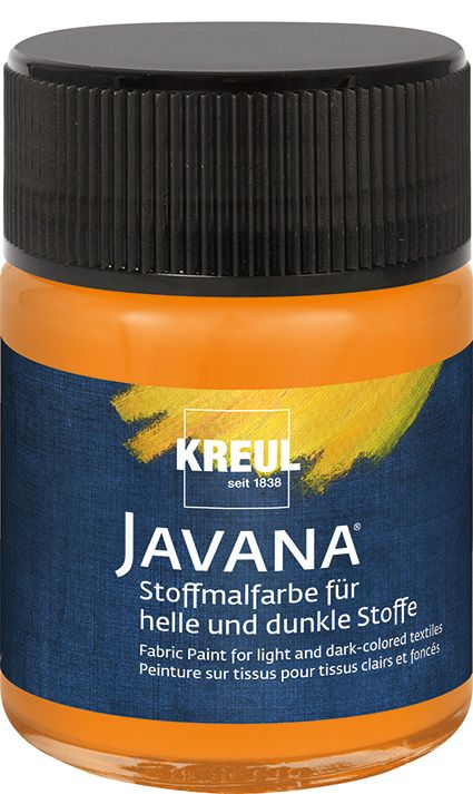 Kreul Javana Stoffmalfarbe für helle und dunkle Stoffe orange 50 ml von Kreul
