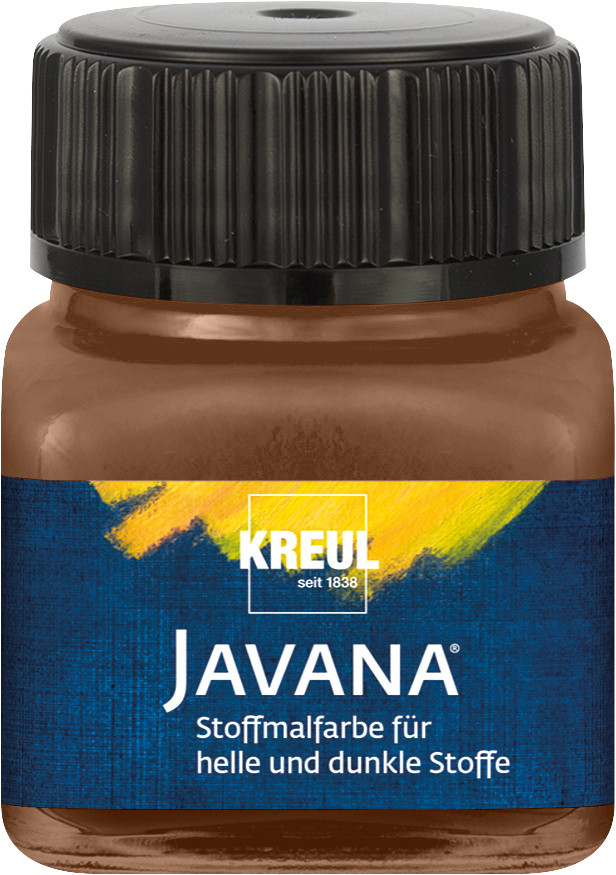 Kreul Javana Stoffmalfarbe für helle und dunkle Stoffe rehbraun 20 ml von Kreul