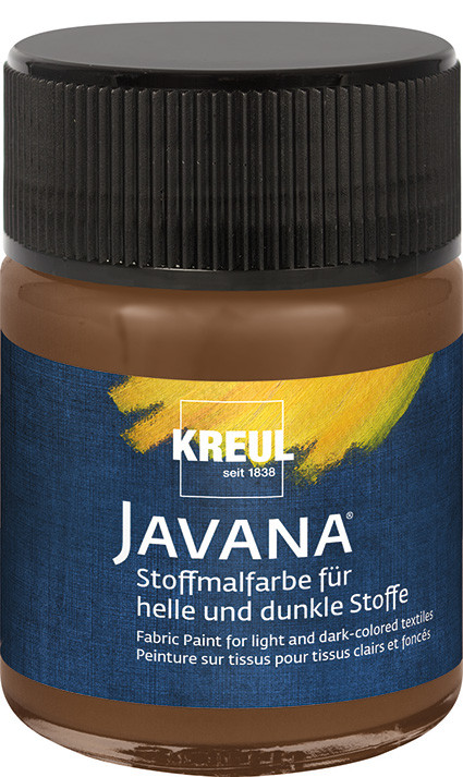 Kreul Javana Stoffmalfarbe für helle und dunkle Stoffe rehbraun 50 ml von Kreul