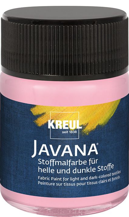 Kreul Javana Stoffmalfarbe für helle und dunkle Stoffe rose 50 ml von Kreul