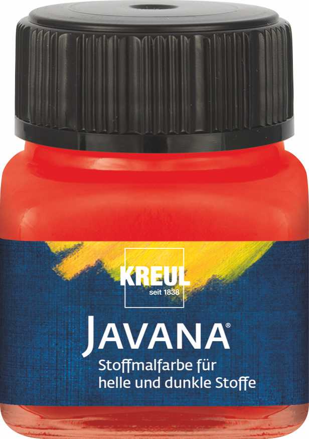 Kreul Javana Stoffmalfarbe für helle und dunkle Stoffe rot 20 ml von Kreul