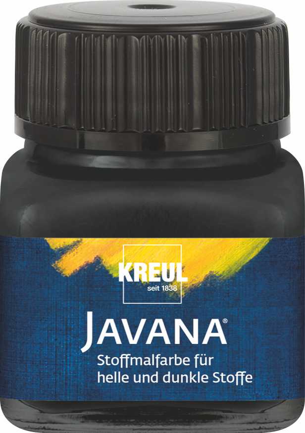 Kreul Javana Stoffmalfarbe für helle und dunkle Stoffe schwarz 20 ml von Kreul