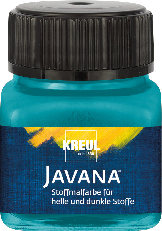 Kreul Javana Stoffmalfarbe für helle und dunkle Stoffe türkis 20 ml von Kreul