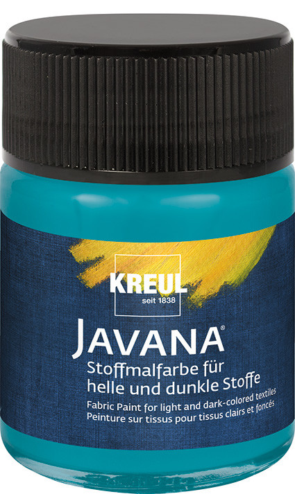 Kreul Javana Stoffmalfarbe für helle und dunkle Stoffe türkis 50 ml von Kreul