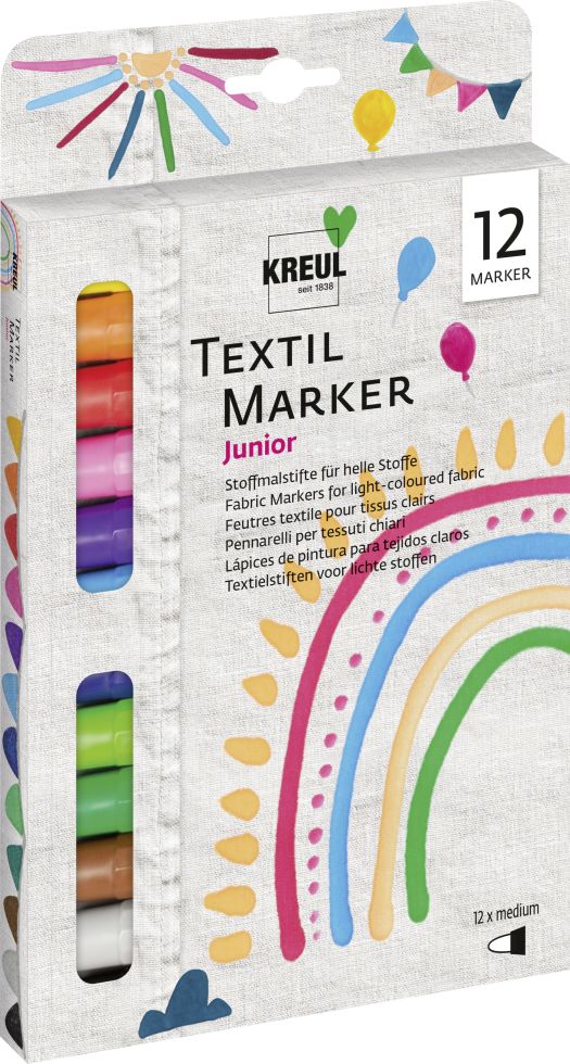 Kreul Javana Stoffmalstifte Sunny medium 12er Set helle Stoffe texi mäx Kreul Javana Stoffmalstifte Sunny medium 12er Set helle Stoffe texi mäx von Kreul