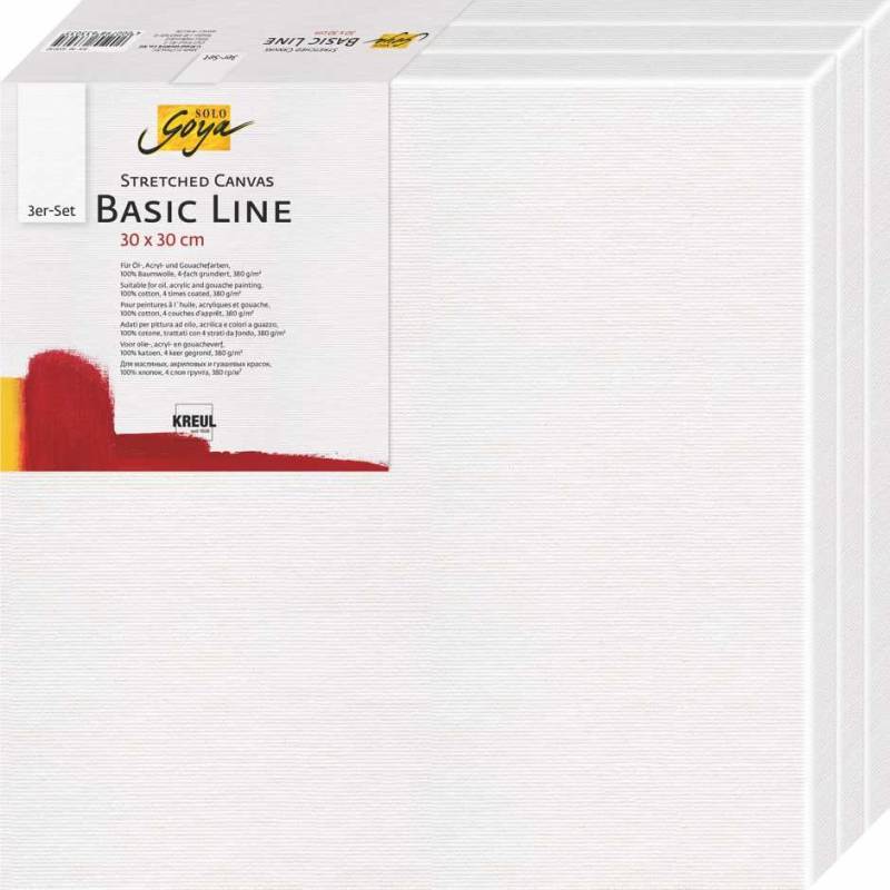 Kreul Keilrahmen-Set SOLO Goya Stretched Canvas Basic Line 30 x 30 cm 3er Set von Kreul