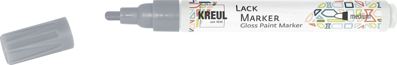 Kreul Lack Marker medium silber, 2-4 mm von Kreul