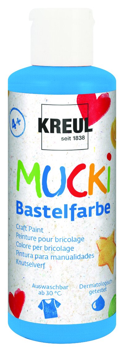 Kreul Mucki Bastelfarbe primärblau 80 ml von Kreul