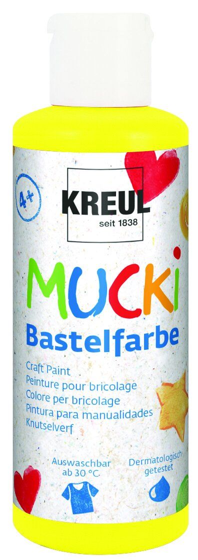 Kreul Mucki Bastelfarbe primärgelb 80 ml von Kreul