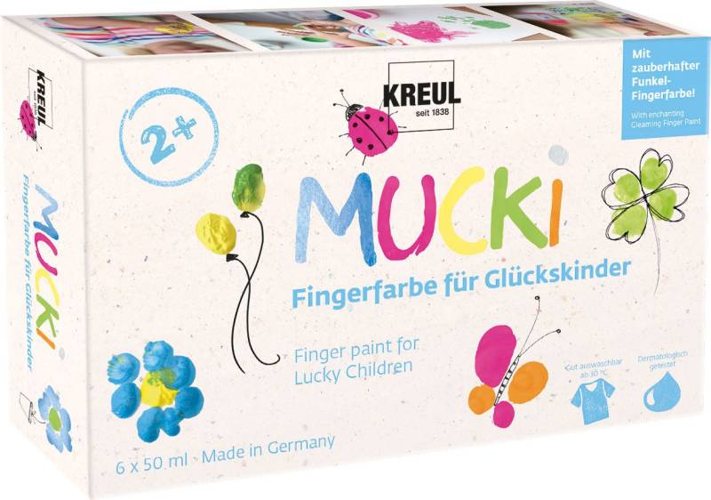 Kreul Mucki Fingerfarbe für Glückskinder 6er Set 50 ml Kreul Mucki Fingerfarbe für Glückskinder 6er Set 50 ml von Kreul