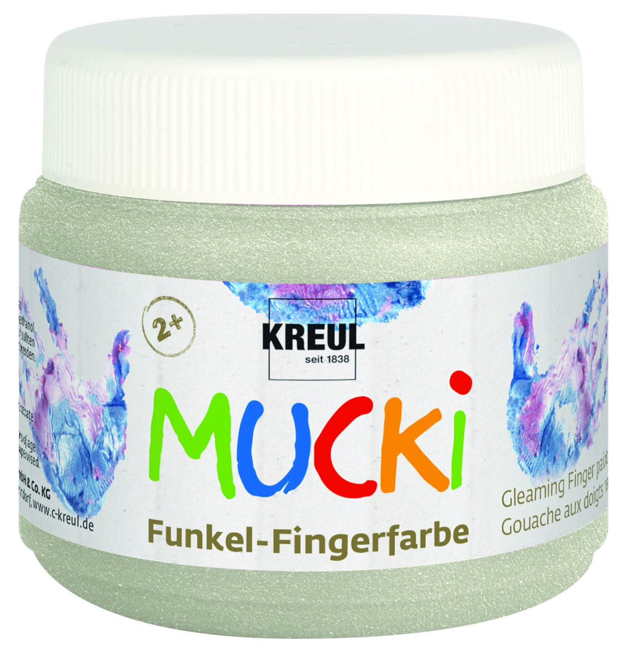 Kreul Mucki Funkel-Fingerfarbe Drachensilber 150 ml von Kreul