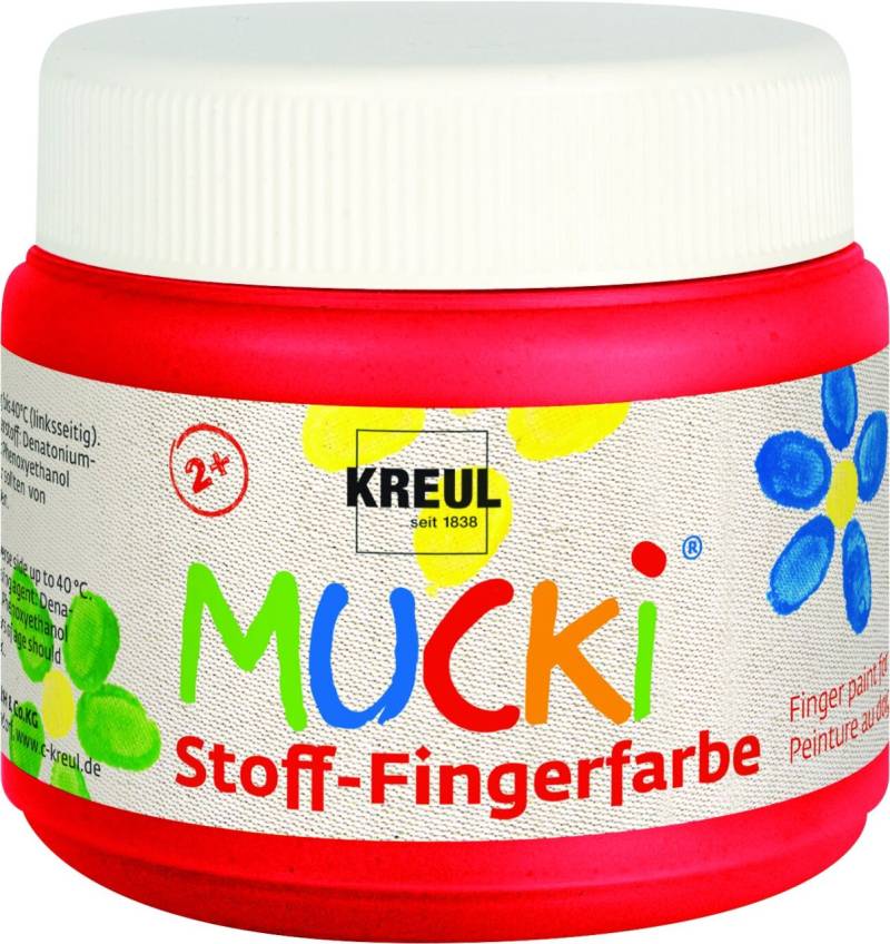 Kreul Mucki Stoff Fingerfarbe rot 150 ml von Kreul