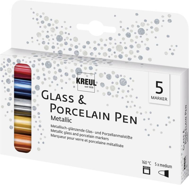 Kreul Porzellanmaler metallic 5er Set PorcelainPen 160°C von Kreul