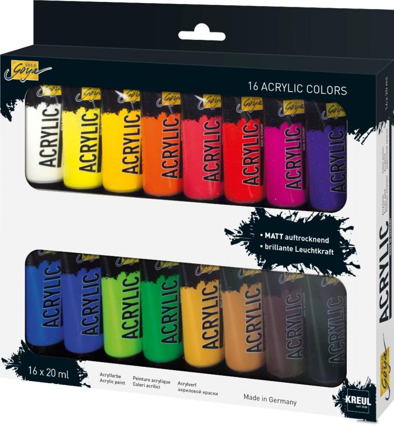 Kreul Solo Goya Acrylfarben Tuben Set 16 x 20 ml von Kreul
