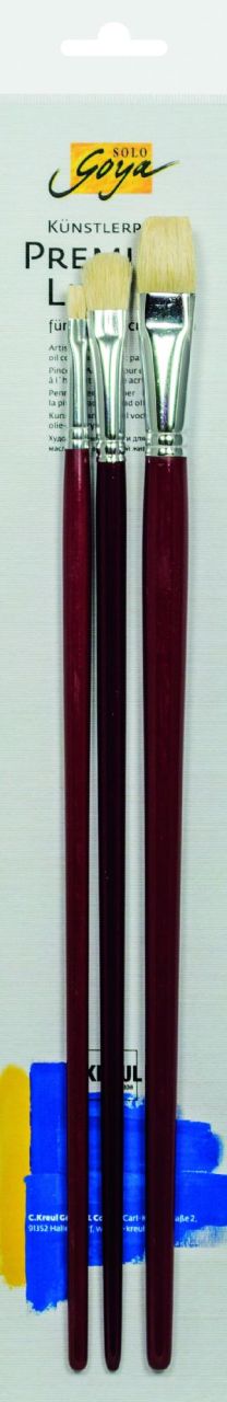 Kreul Solo Goya Künstlerpinsel Set Borst-Gusowpinsel Öl-/Acrylfarbe 3 Stück von Kreul