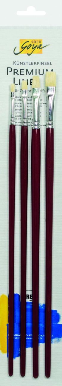 Kreul Solo Goya Künstlerpinsel Set Borst-Gusowpinsel Öl-/Acrylfarbe 4 Stück von Kreul