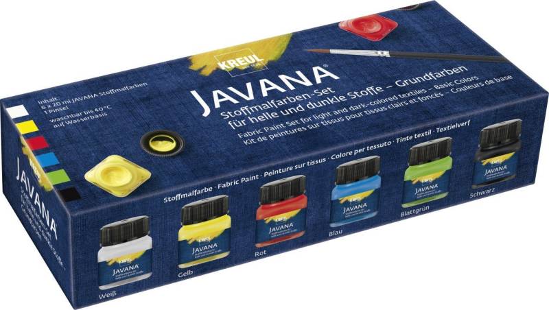 Kreul Textilfarbe Kreul Javana Stoffmalfarben Set 6 x 20 ml helle & von Kreul