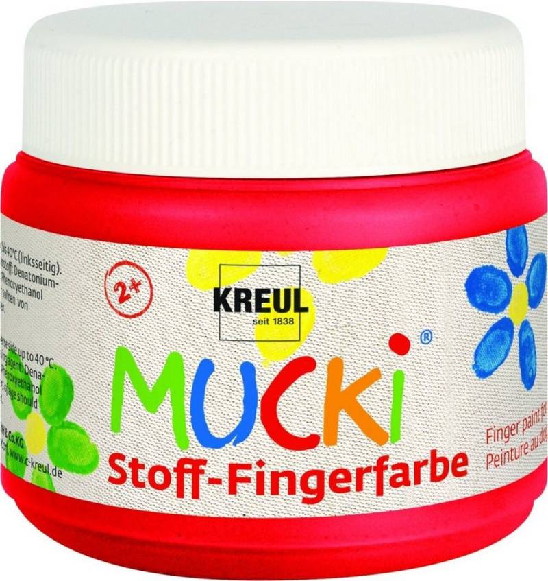 Kreul Textilfarbe Kreul Mucki Stoff Fingerfarbe rot 150 ml von Kreul
