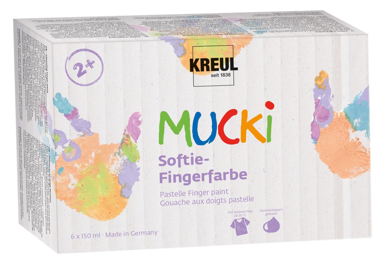 Mucki Softie-Fingerfarbe 6er Set 150 ml Mucki Softie-Fingerfarbe 6er Set 150 ml von Kreul