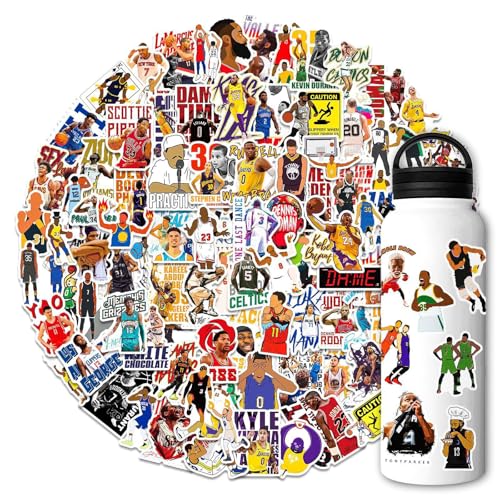 Krilucly 100 Stück Basketball, Sportaufkleber, Basketball-Aufkleber, Aesthetic, wasserdichte Vinyl-Aufkleber, für Gitarre, Helm, Skateboard, Gepäck für Jugendliche Erwachsene von Krilucly