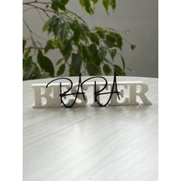 Bester Papa Geschenkidee, Schriftzug, Tisch, Schreibtischdekoration 3D Druck Bester Papa Geschenkidee, Schriftzug, Tisch, Schreibtischdekoration 3D Druck von KrimskramsIdeen