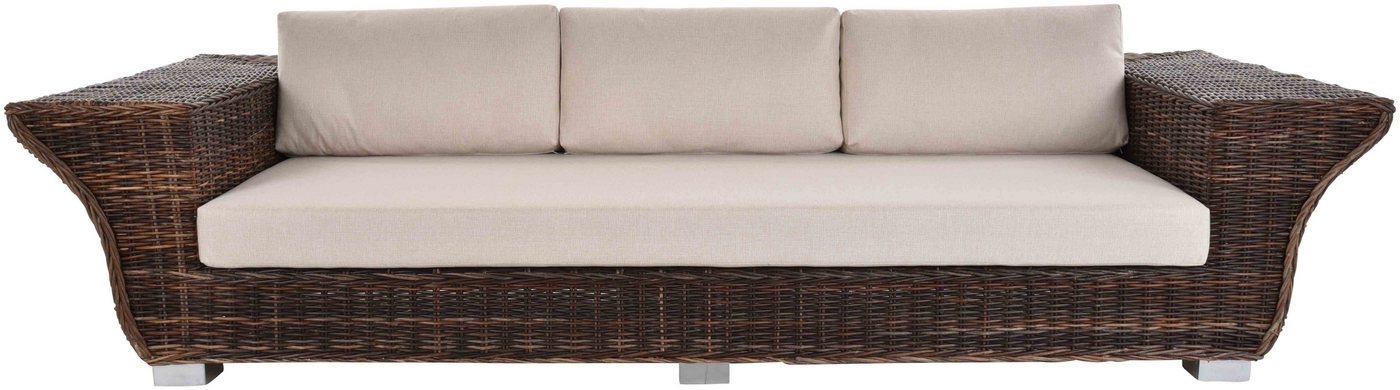 Krines Home Big-Sofa Imposantes Designsofa Tulip aus Natur Rattan Rattansofa Wohnzimmersofa, Viersitzer Sofa von Krines Home