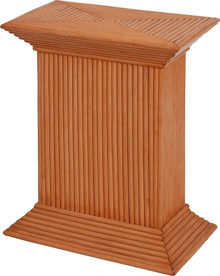 Krines Home Blumenständer Blumensäule, Pflanzenständer aus echtem Rattan/Blumenhocker 30x50x50cm von Krines Home