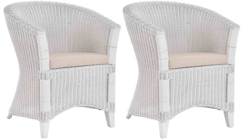 Krines Home Cocktailsessel 2er Set Rattan Sessel Ken Cocktailsessel Lounge Wohnzimmer Sessel (2-St), Clubsessel Rattansessel von Krines Home