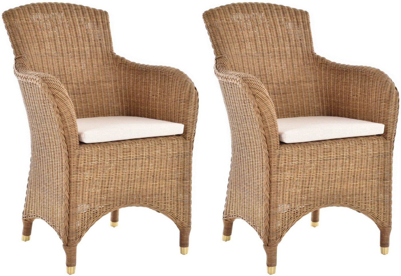 Krines Home Esszimmersessel 2er Set Esszimmersessel Rattan Esszimmerstuhl mit Armlehne Sessel Krines Home Esszimmersessel 2er Set Esszimmersessel Rattan Esszimmerstuhl mit Armlehne Sessel von Krines Home