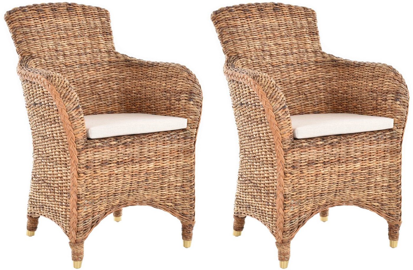 Krines Home Esszimmersessel 2er Set Esszimmersessel Rattan Esszimmerstuhl mit Armlehne Sessel Krines Home Esszimmersessel 2er Set Esszimmersessel Rattan Esszimmerstuhl mit Armlehne Sessel von Krines Home