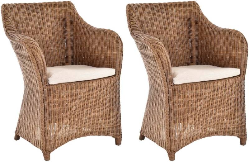 Krines Home Esszimmersessel 2er Set Rattan Esszimmersessel Dive Esszimmerstuhl mit Armlehne Sessel (Spar-Set, 2-St., 2er-Set), Rattansessel, Esszimmer von Krines Home