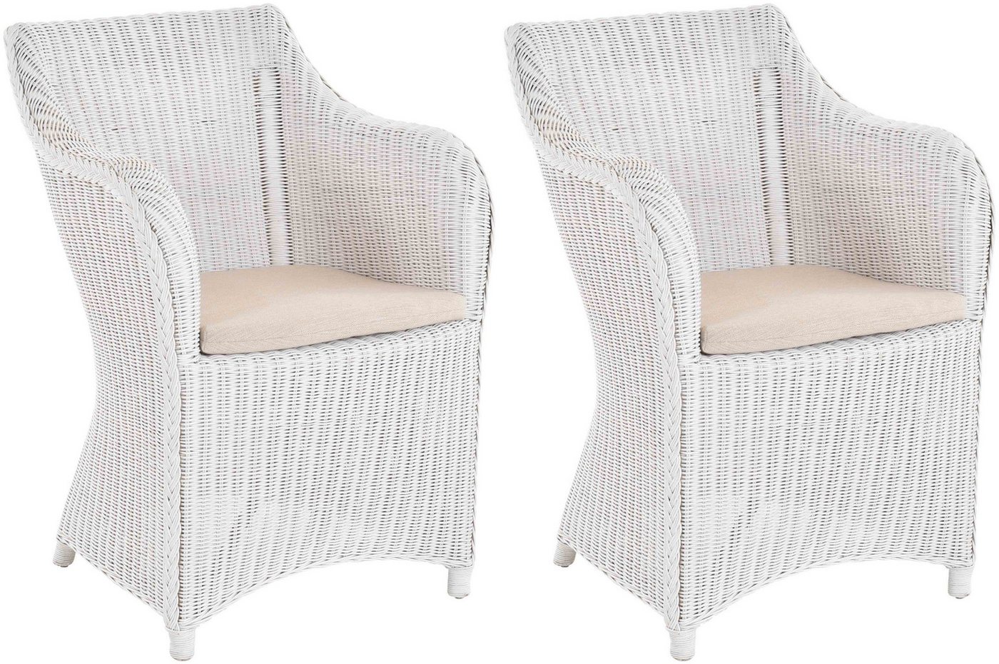 Krines Home Esszimmersessel 2er Set Rattan Esszimmersessel Dive Esszimmerstuhl mit Armlehne Sessel (Spar-Set, 2-St., 2er-Set), Rattansessel, Esszimmer von Krines Home