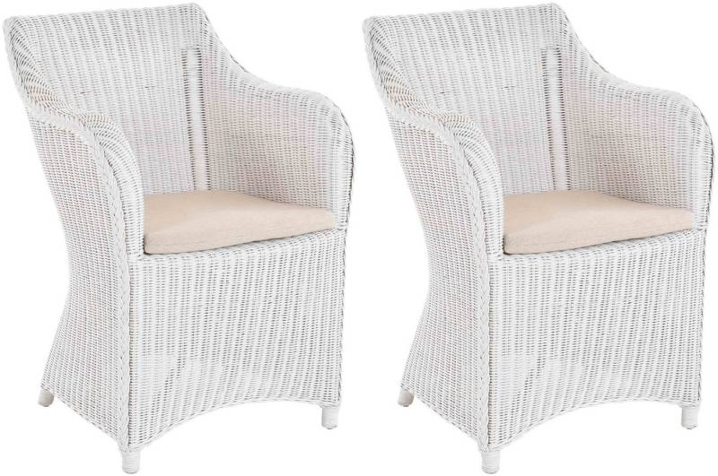 Krines Home Esszimmersessel 2er Set Rattan Esszimmersessel Dive Esszimmerstuhl mit Armlehne Sessel (Spar-Set, 2-St., 2er-Set), Rattansessel, Esszimmer von Krines Home