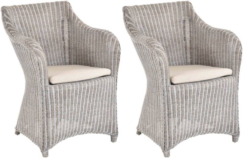 Krines Home Esszimmersessel 2er Set Rattan Esszimmersessel Dive Esszimmerstuhl mit Armlehne Sessel (Spar-Set, 2-St., 2er-Set), Rattansessel, Esszimmer von Krines Home