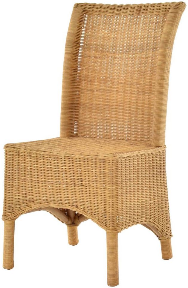 Krines Home Esszimmerstuhl Rattan Esszimmerstuhl hohe Rückenlehne Rattanstuhl Esszimmer Korbstuhl, aus Rattan von Krines Home