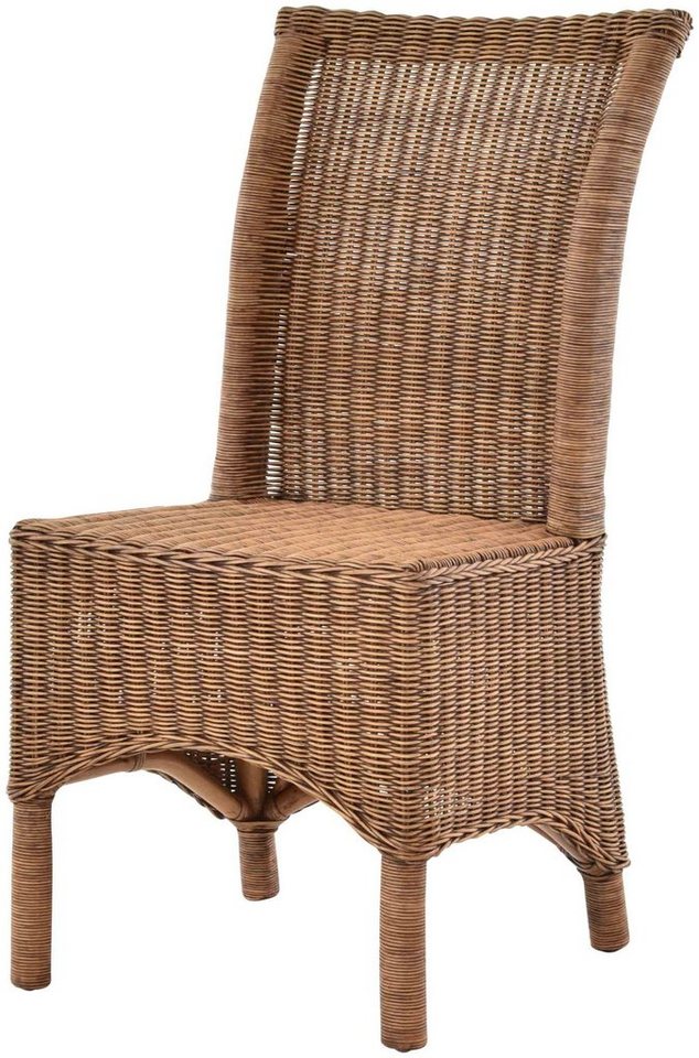 Krines Home Esszimmerstuhl Rattan Esszimmerstuhl hohe Rückenlehne Rattanstuhl Esszimmer Korbstuhl, aus Rattan von Krines Home