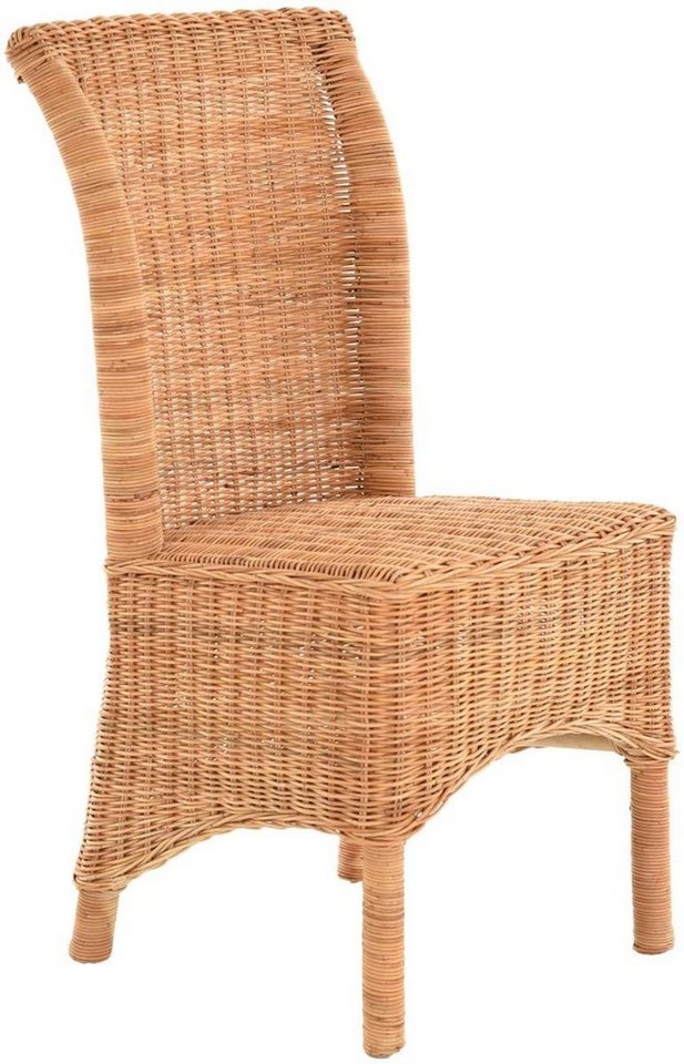 Krines Home Esszimmerstuhl Rattan Esszimmerstuhl hohe Rückenlehne Rattanstuhl Esszimmer Korbstuhl, aus Rattan von Krines Home