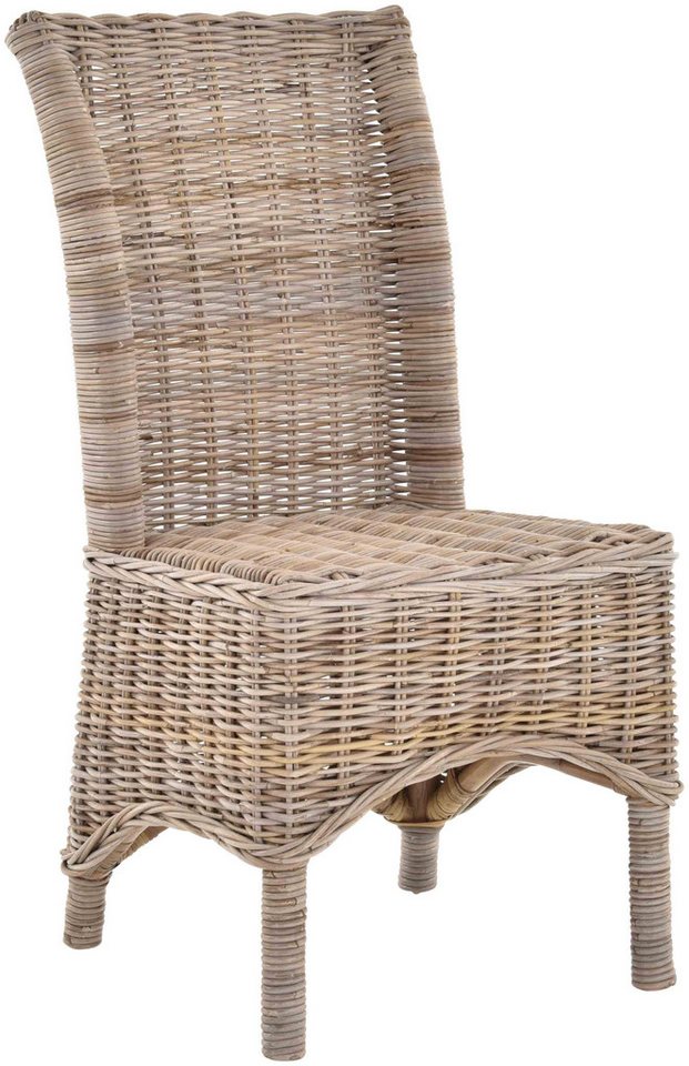 Krines Home Esszimmerstuhl Rattan Esszimmerstuhl hohe Rückenlehne Rattanstuhl Esszimmer Korbstuhl, aus Rattan von Krines Home
