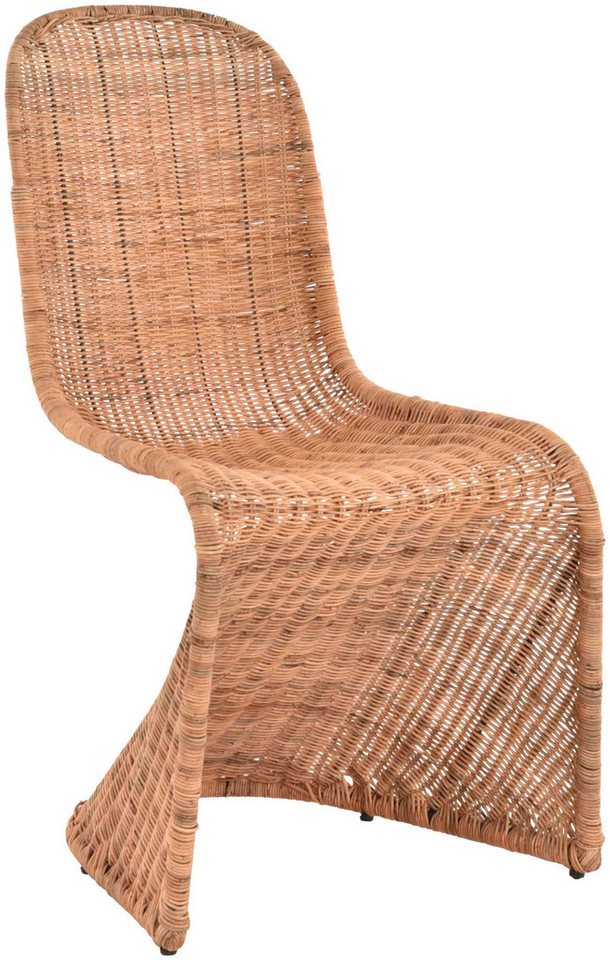 Krines Home Esszimmerstuhl Schwingstuhl Esszimmer Stuhl aus Rattan Freischwinger Schwinger von Krines Home