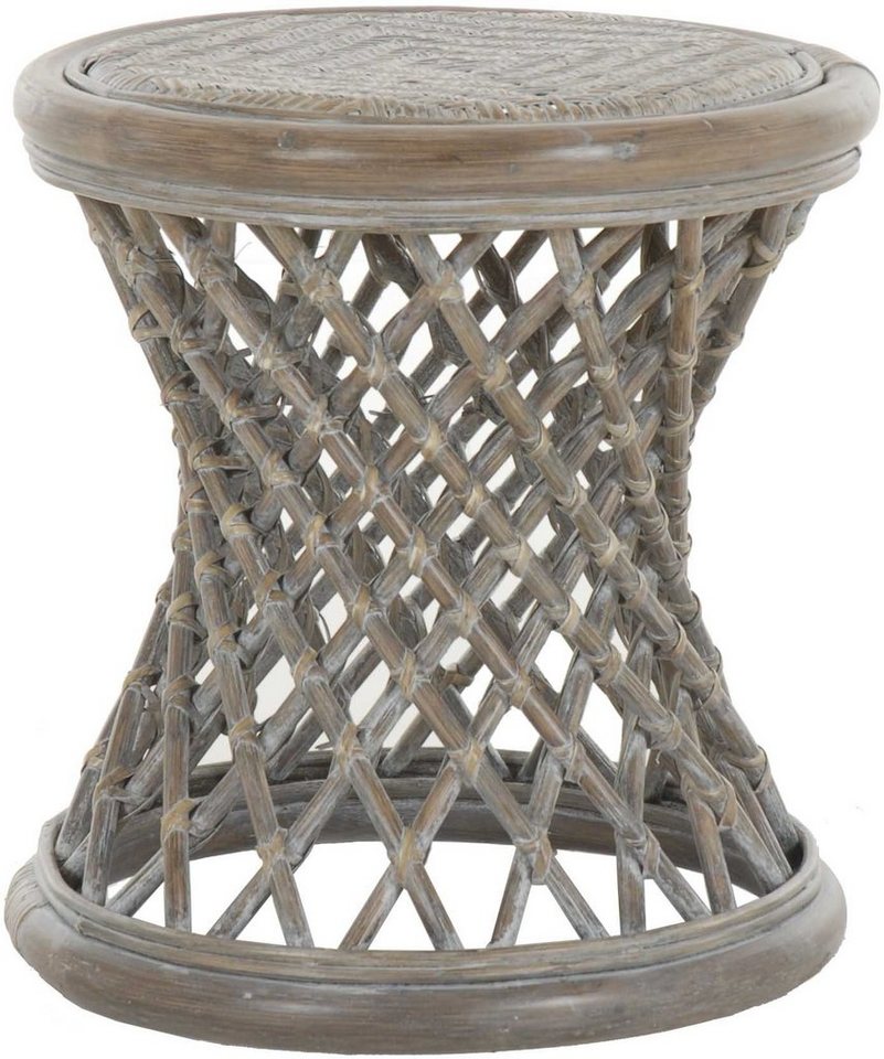 Krines Home Fußhocker Rattan Hocker Sitzhocker Rattanhocker Blumenhocker Schemel Badhocker, geflochten von Krines Home